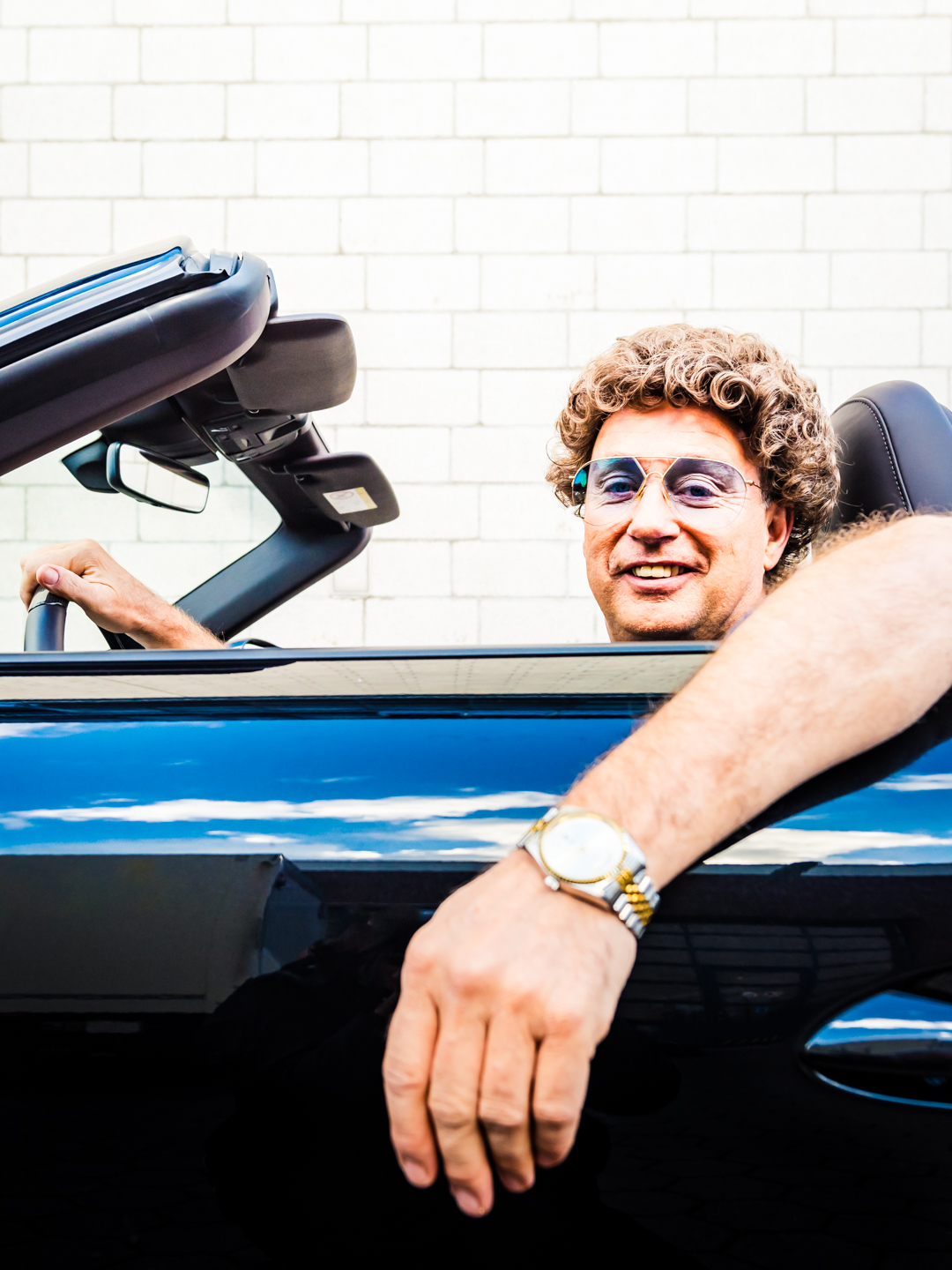 Agentur FOCUS; Atze Schröder; Fotograf@Olaf_Tamm_HH_Germany; Hamburg; Im Auto mit.; Porsche 911; Portrait