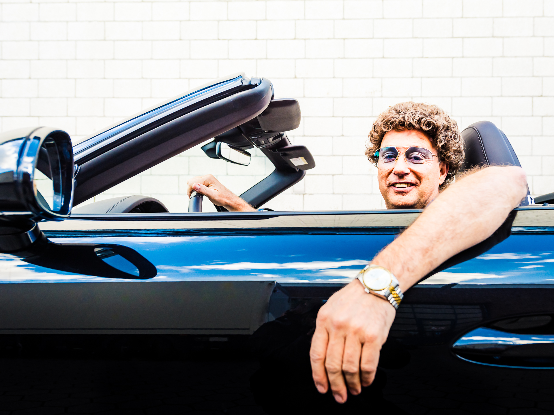 Agentur FOCUS; Atze Schröder; Fotograf@Olaf_Tamm_HH_Germany; Hamburg; Im Auto mit.; Porsche 911; Portrait